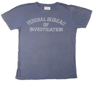 Federal Bureau of Investigation FBI Graphic T Shirt Mens Size Small Grey
